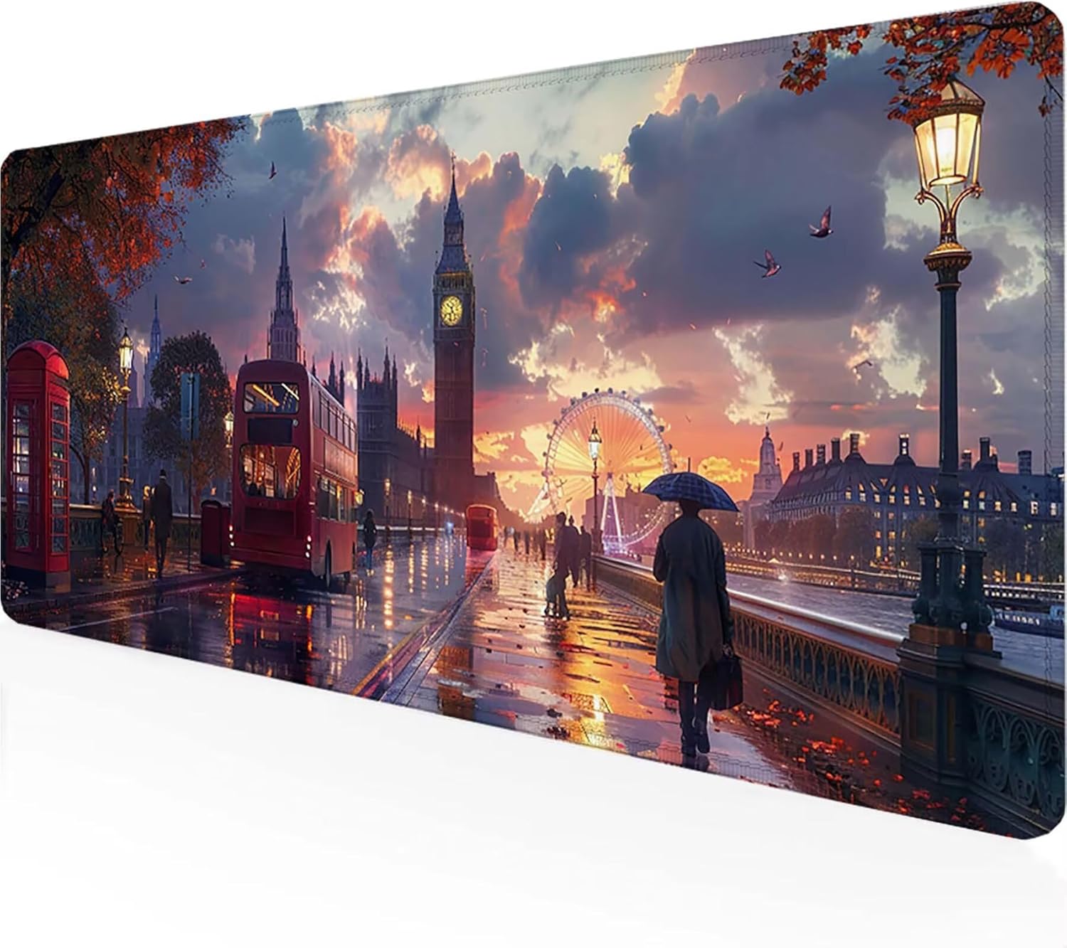 Rubberneck Filz Schreibtischunterlage XXL 80x40cm - Mousepad & Tischschutz Für Office & Gaming