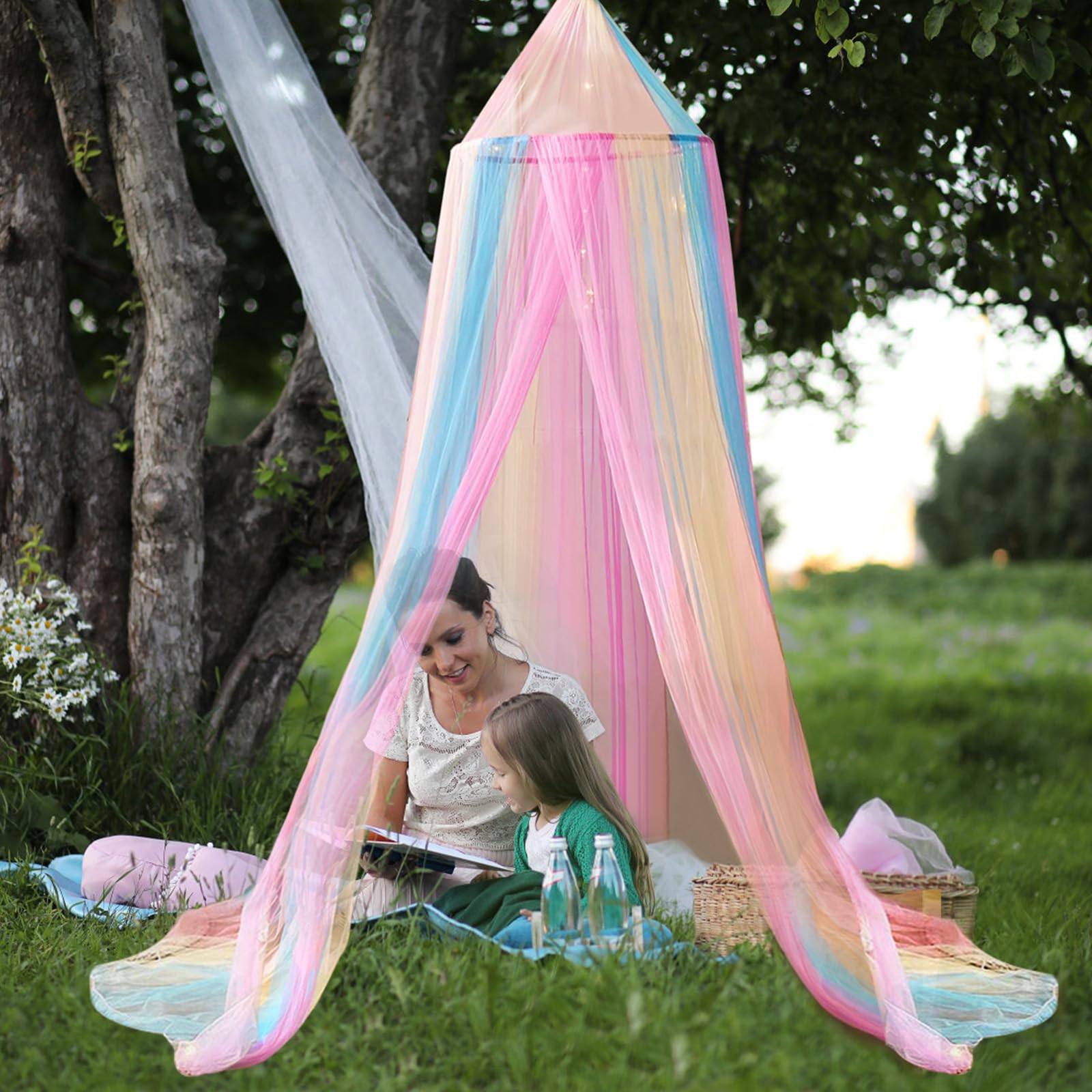 Lit Double Moustiquaire, Grande Moustiquaire Blanche Pour Le Voyage Et