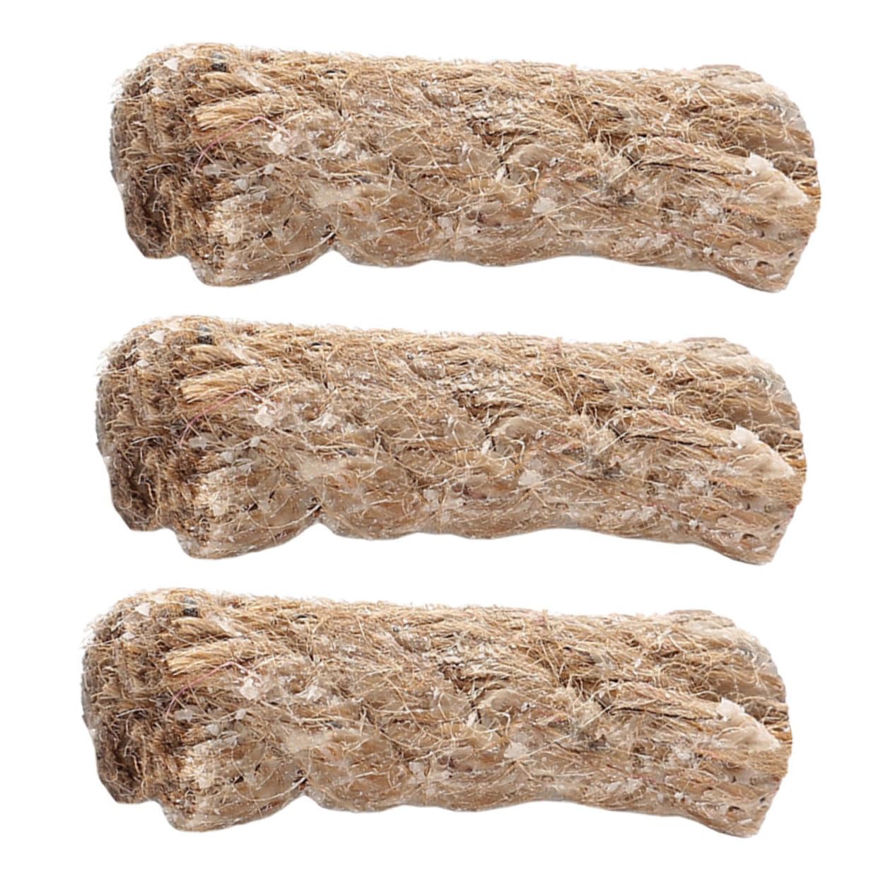 OSOLADY Jute Rope Fire Igniters 3pcs Fire Starter Ropes for Camping Grill Stove