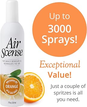 Air Scense Essential Oil Air Freshener, NonAerosol 7oz, 3Pack Citrus Bundle Natural Citrus Odor Eliminator Sprays