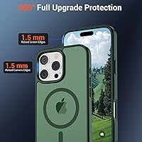 Vista 814 de SUPFINE Funda magnética para iPhone 11 (compatible con MagSafe) (protección contra caídas de grado militar), translúcida mate a prueba de golpes