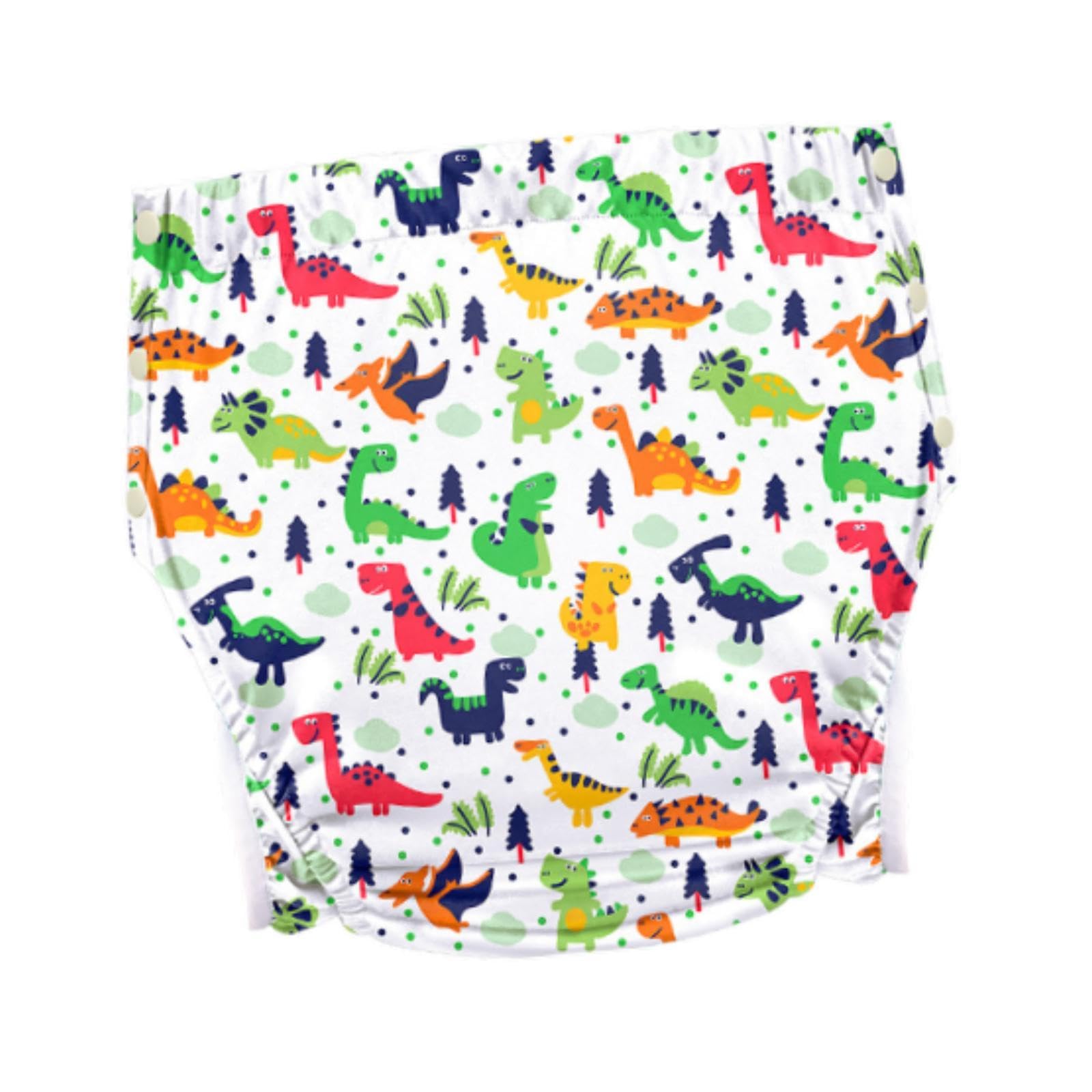 predolo Couche-culotte en tissu réutilisable pour adultes, culotte d'incontinence, housse de couche lavable robuste, housse de couche-culotte pour adultes, Dinosaure Xl