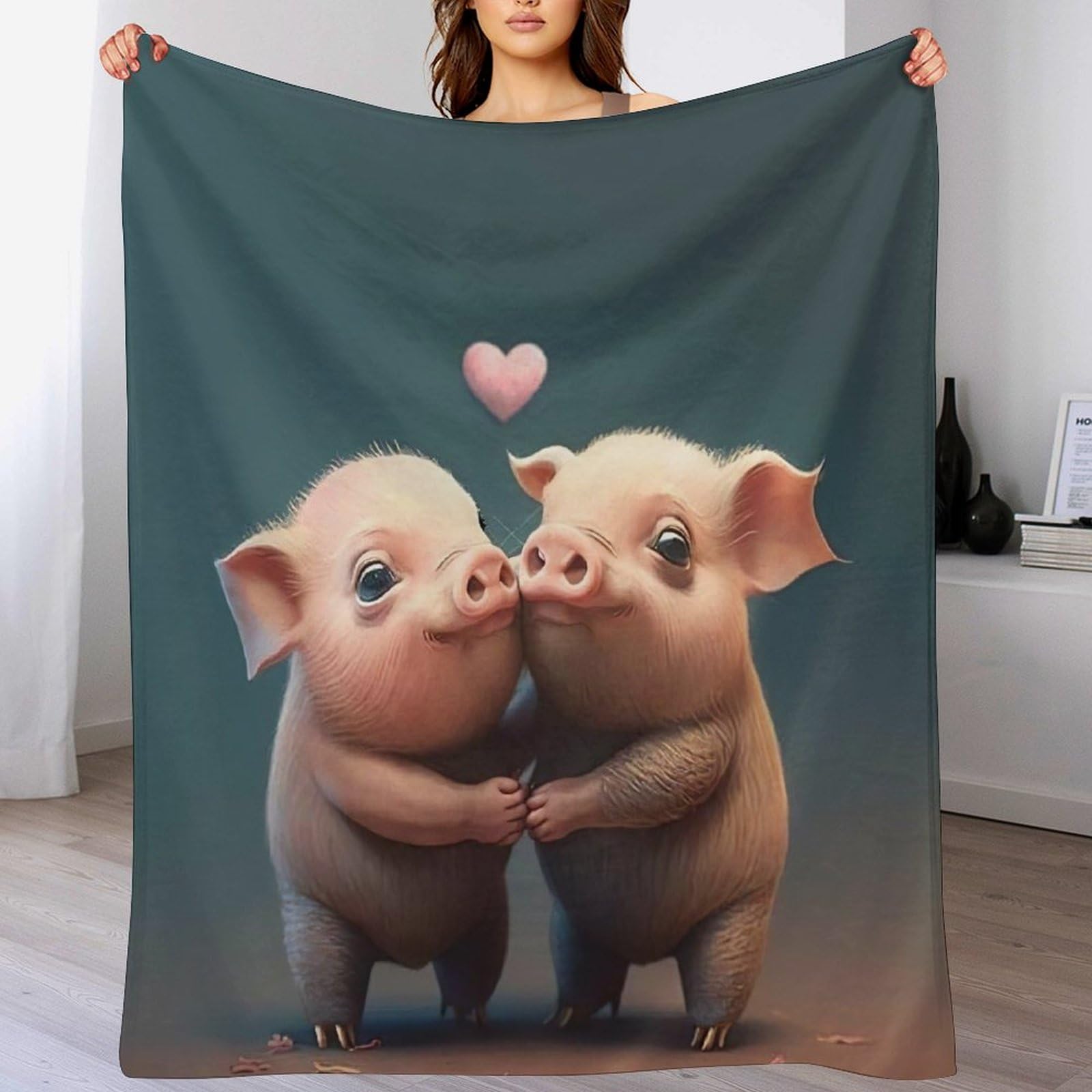 Manta de franela de cerdo para evitar el frío en el sofá con su gran tamaño de 180x200 cm