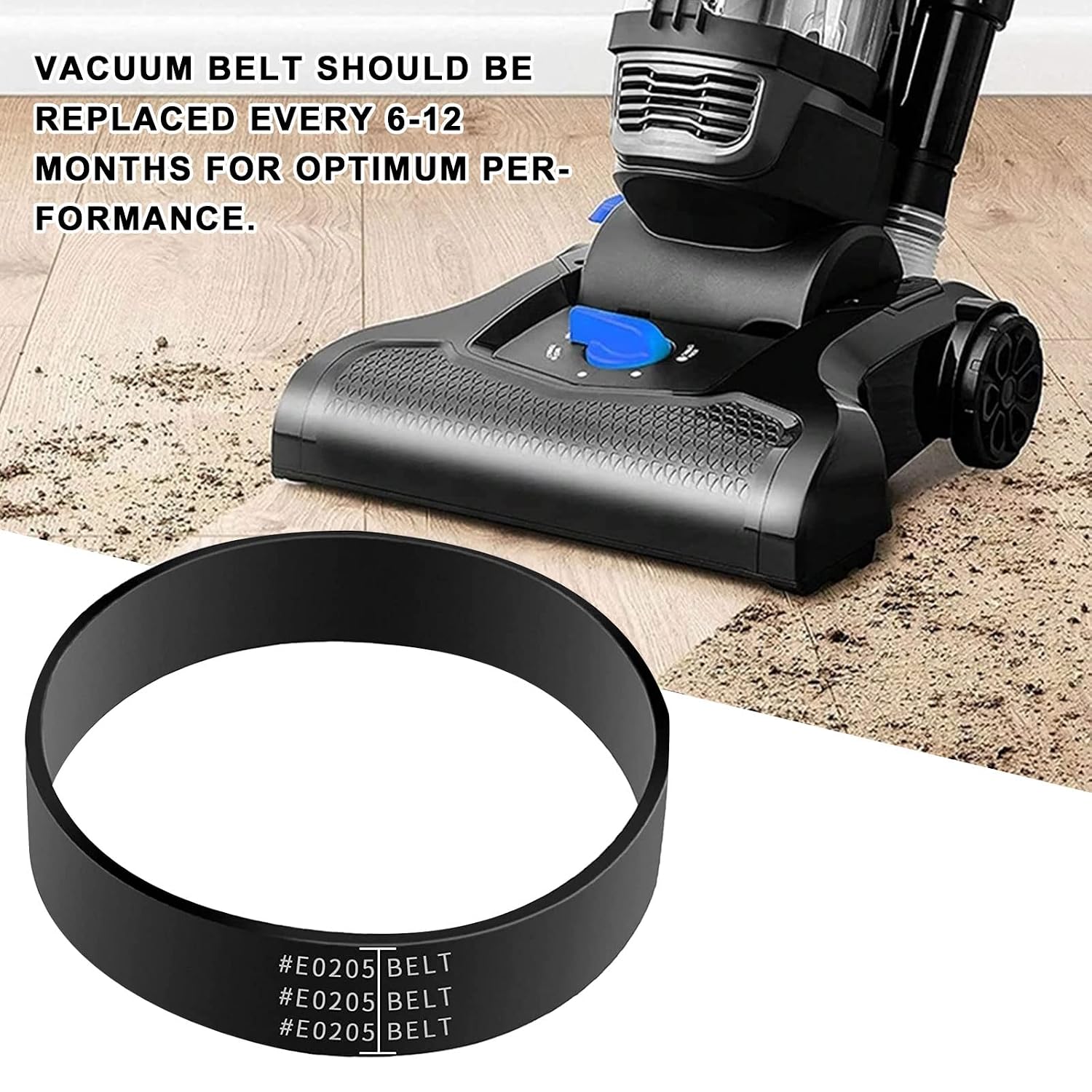SaferCCTV Vacuum Belt E0205 Compatible with Eureka Powerspeed Vacuum Cleaner NEU202, NEU182B, NEU182A, NEU188A, NEU181, NEU180, NEU180B, NEU180C, NEU182, NEU186, NEU188, NEU192, NEU195,4Pack