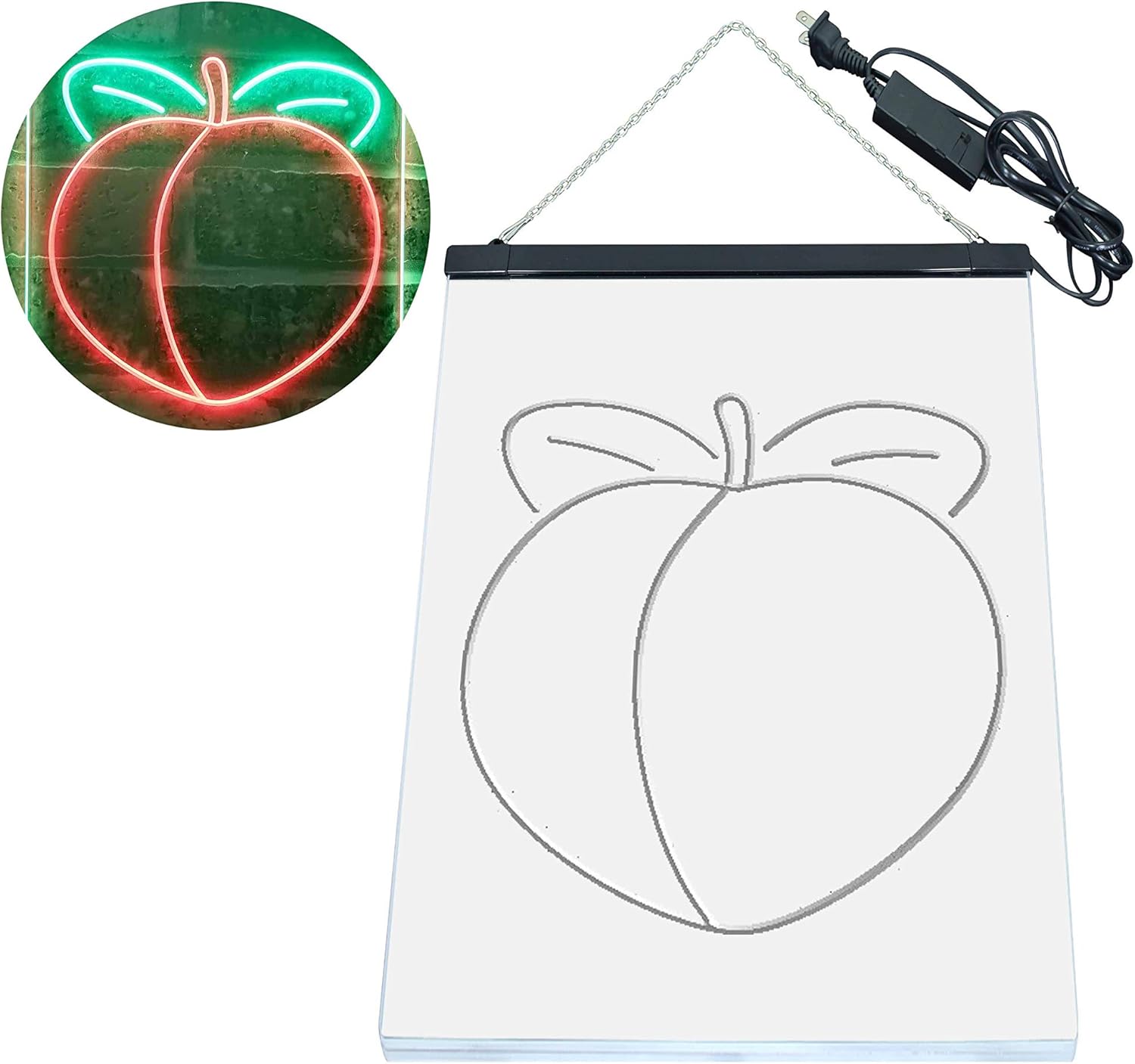 ADVPRO Peach Fruit Store Dual Color LED Neon Sign Green & Red 8.5" x 12" st6s23-i3300-gr