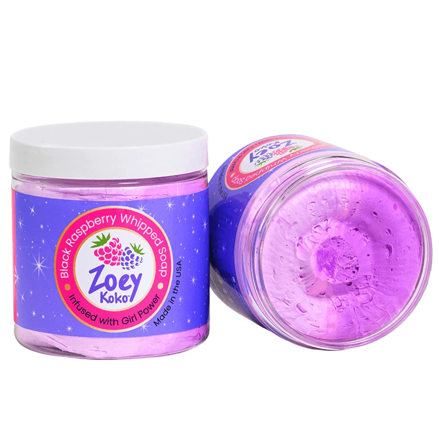 Black Raspberry Whipped Soap - All Natural, Moisturizing Soap -Contains Shea Butter & Coconut Oil - Made in the USA - Cruelty Free - Vegan - Black Raspberry Scent - 8 oz : Everything Else