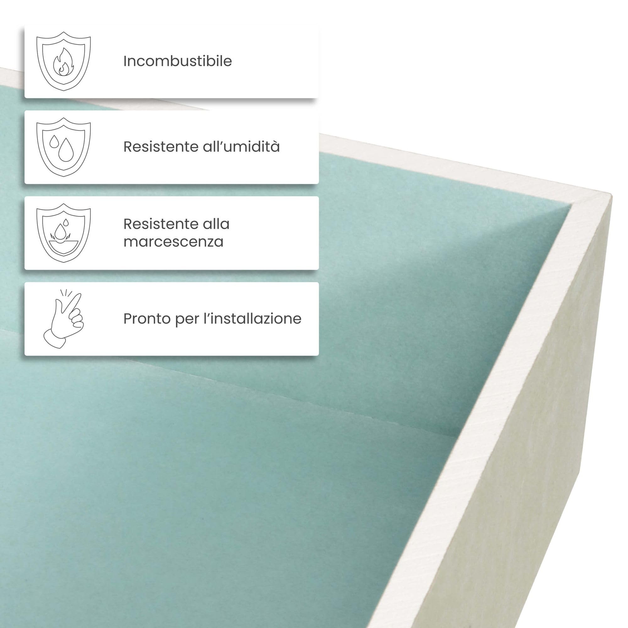 Nicchia doccia 30 x 60 x 12cm piastrellabile - nicchia in cartongesso pronta all'installazione per bagno e ambienti abitativi