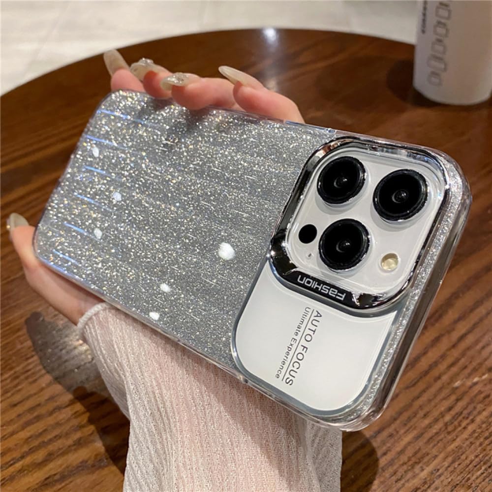 Coque dégradé de paillettes de luxe iPhone protection caméra - 8