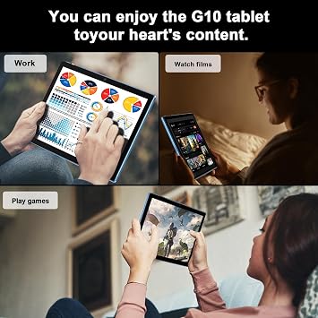 GOODTEL 2026 10 Inch Android Tablet, 14GB RAM+128GB ROM,Octa-Core,Expandable up to 2TB TF Card, 8000mAh Battery, Tablet with Keyboard and Mouse Bundle for Study & Entertainment BLU