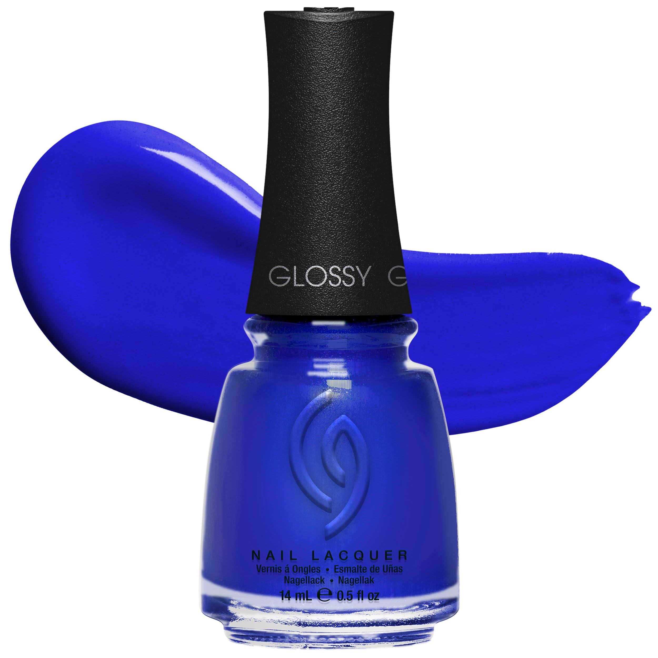 CG Nail Polish Crushin' On Blue – Cobalt Blue Nail Lacquer for DIY Manicure, Chip-Resistant, High Shine Finish, 0.5 fl oz
