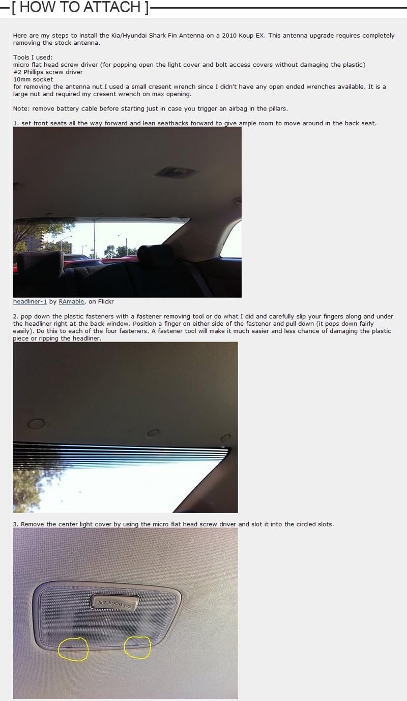 HYUNDAI OEM Genuine 962101M800 (Black) AM/FM Shark Fin Antenna 1-pc For 11 12 13 14 Accent : Solaris Motors with One Ganda Anti Electromagnetic Radiation Sticker