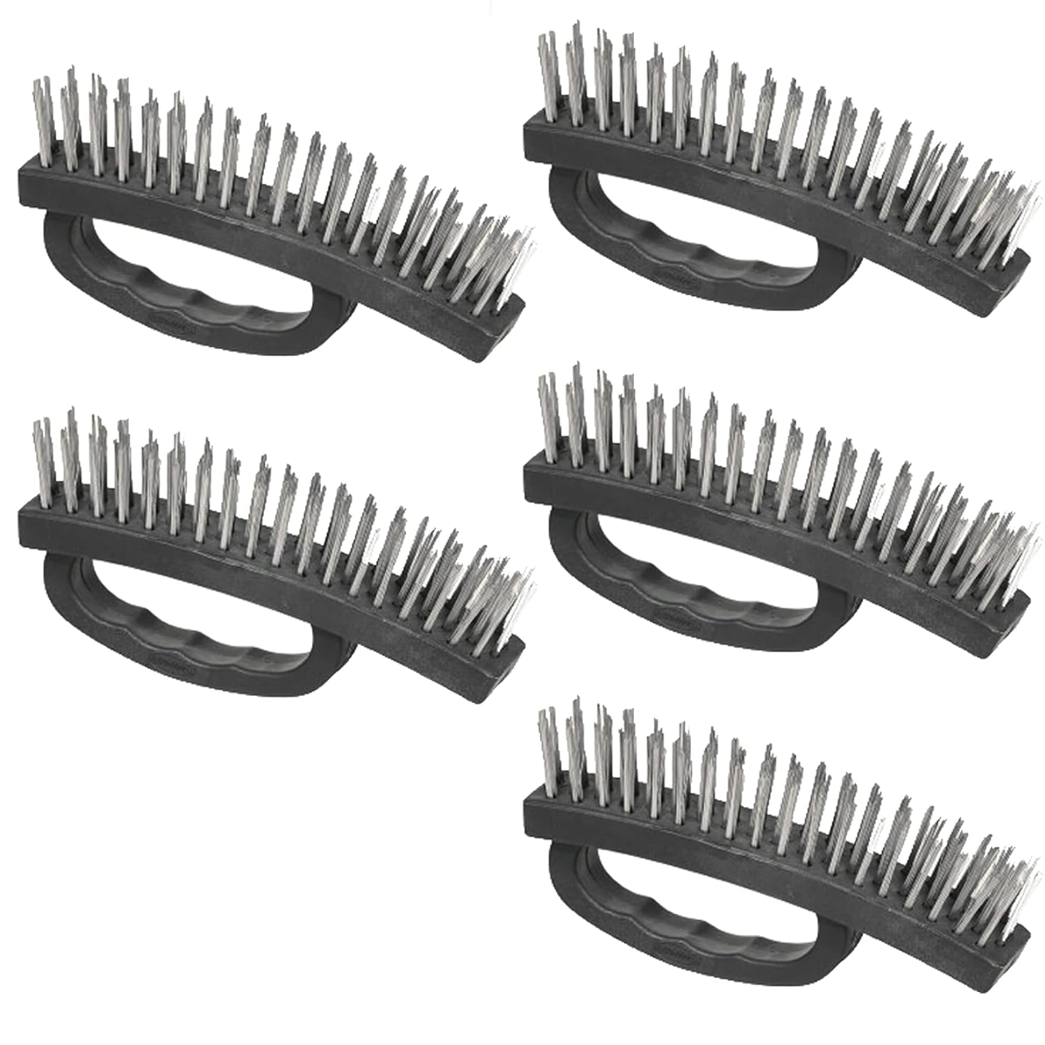 5-Pack 6.5 inch Large Stainless Steel Wire Brush