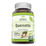 Quercetin 500 Mg Supplement | Non-GMO | Gluten-Free | Made in USA (1 Pack, 120 Count)