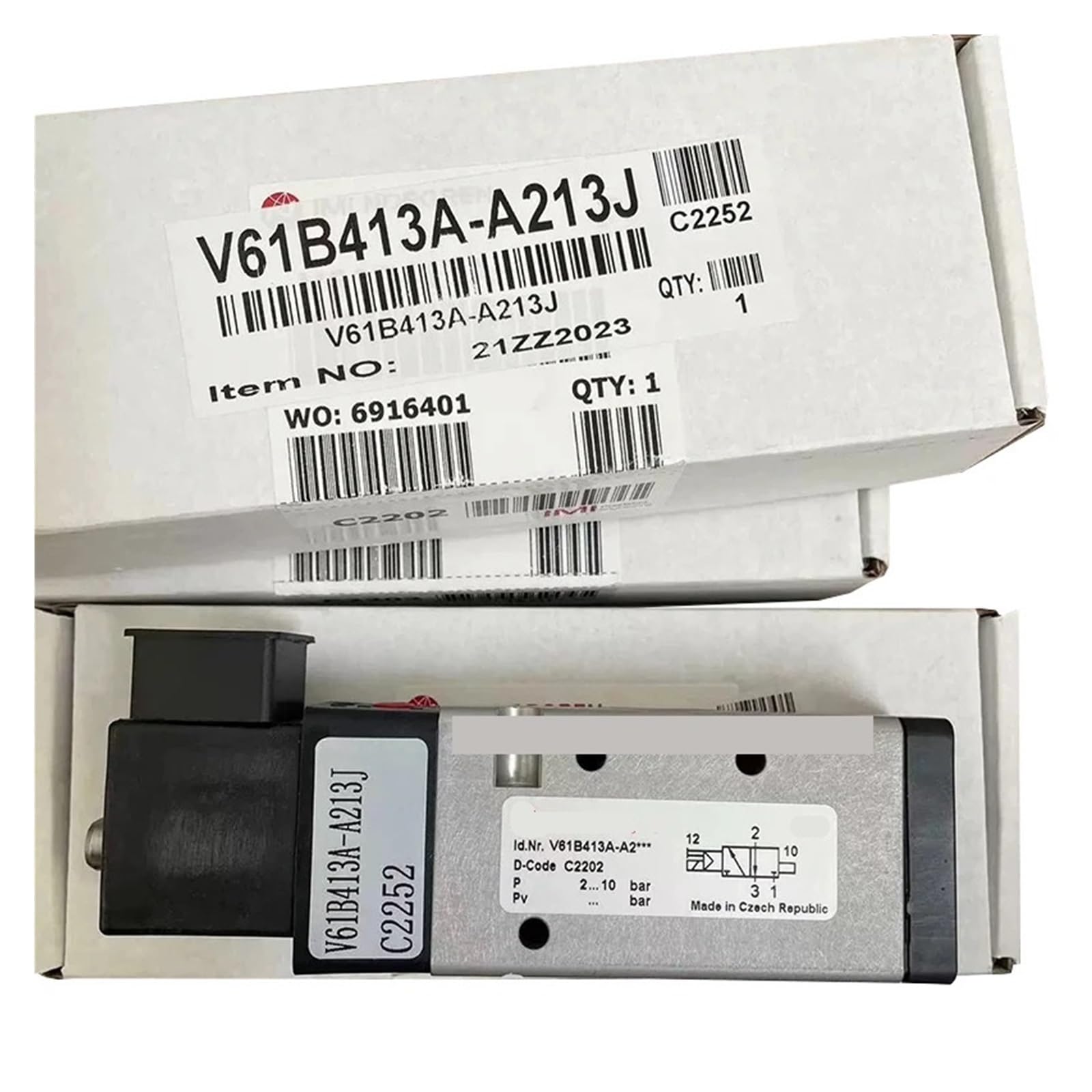 LEOTNNDQ V61B413A-A213J G1/4 Screw Thread DC24V Solenoid Valve