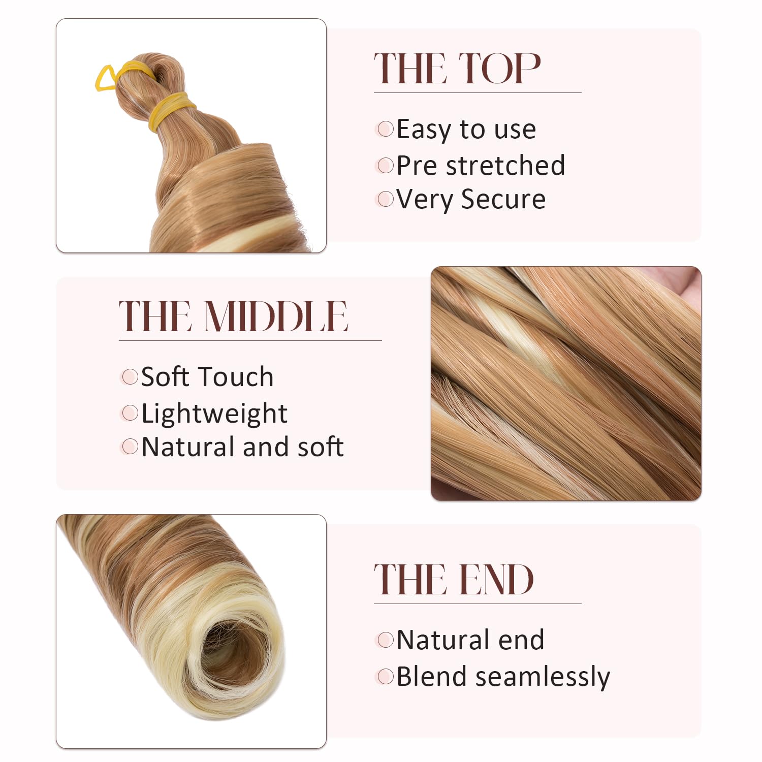 S-noilite French Curl Braiding Hair 24 inch 3 Pack Loose Wavy Spiral Curly Crochet Hair Deep Wave Synthetic Extensions Pre Stretched Bouncy Braiding Hair - Image 4