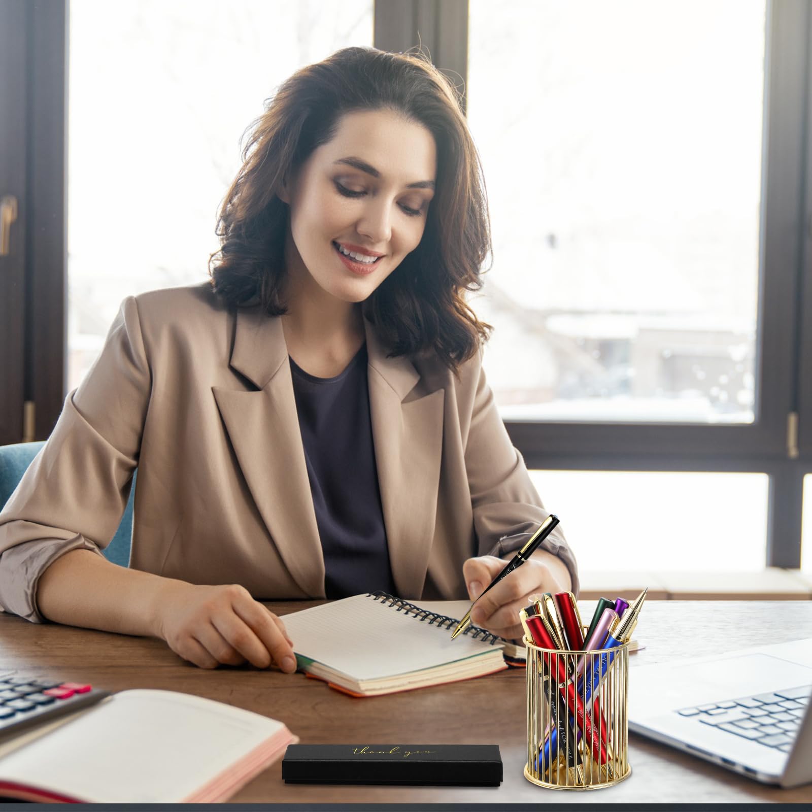 10 bolígrafos inspiradores de agradecimiento con cajas de regalo, bolígrafos con cita motivacional, regalos de agradecimiento a granel para empleados, profesores, compañeros de trabajo, enfermeras