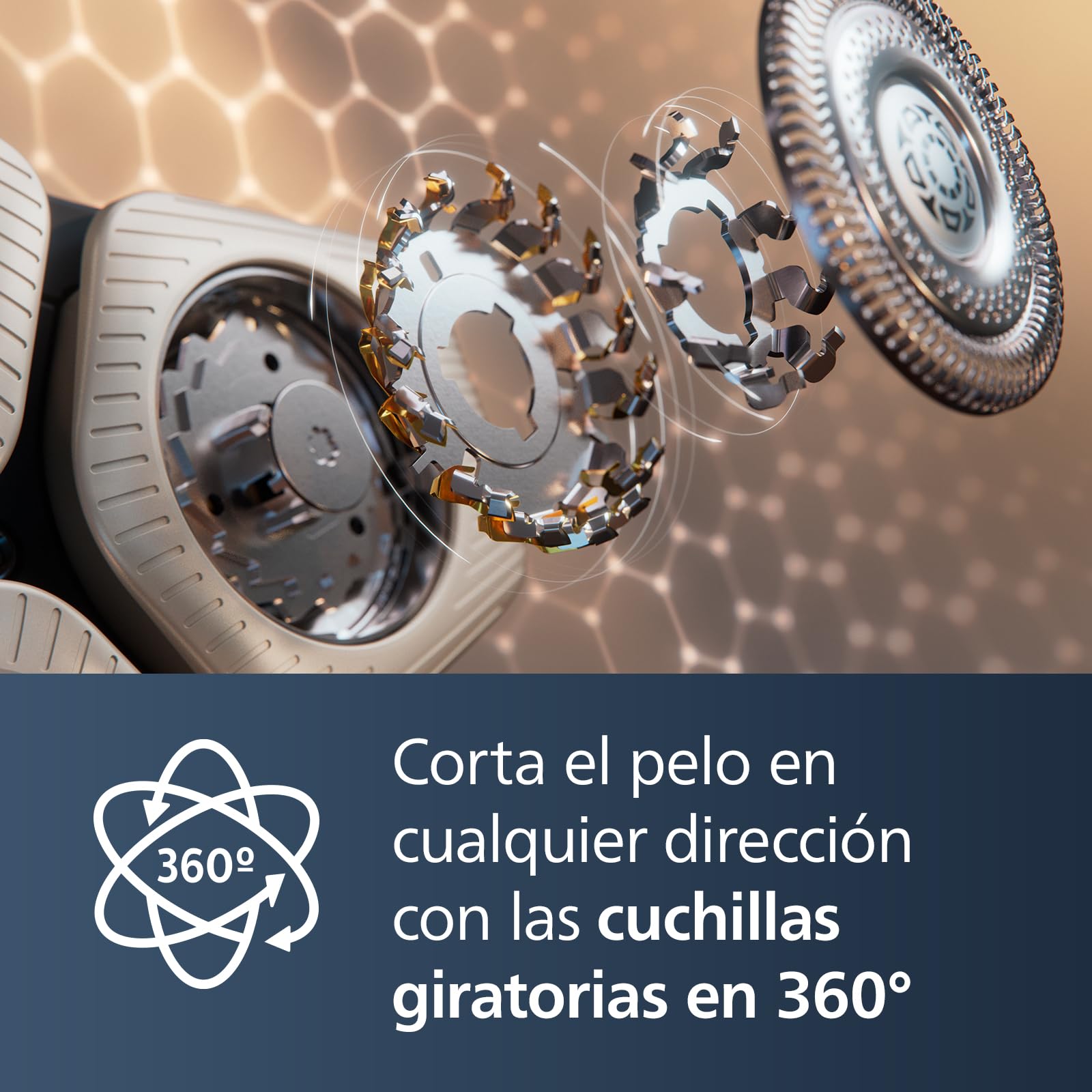 Philips S9000 Prestige, Afeitadora Eléctrica Hombre, Máquina de Afeitar Barba en Seco y Mojado, Tecnología Levanta y Corta SkinIQ, Recortador de Precisión, Centro de Limpieza, Funda Premium, SP9841/32