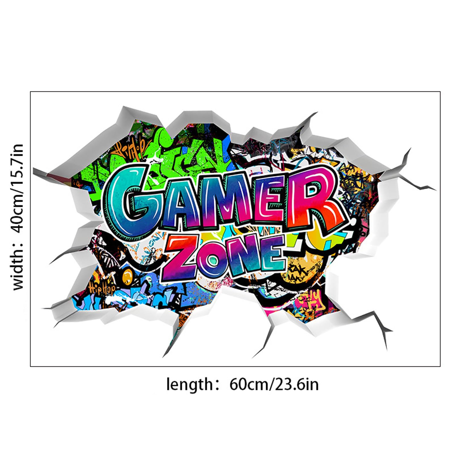 ARJDXDP Gaming Stickers for Wall 3D Gaming Wall Sticker for Boys Bedroom Xbox Wall Sticker for Playroom Gaming Wall Art Stickers - Image 2