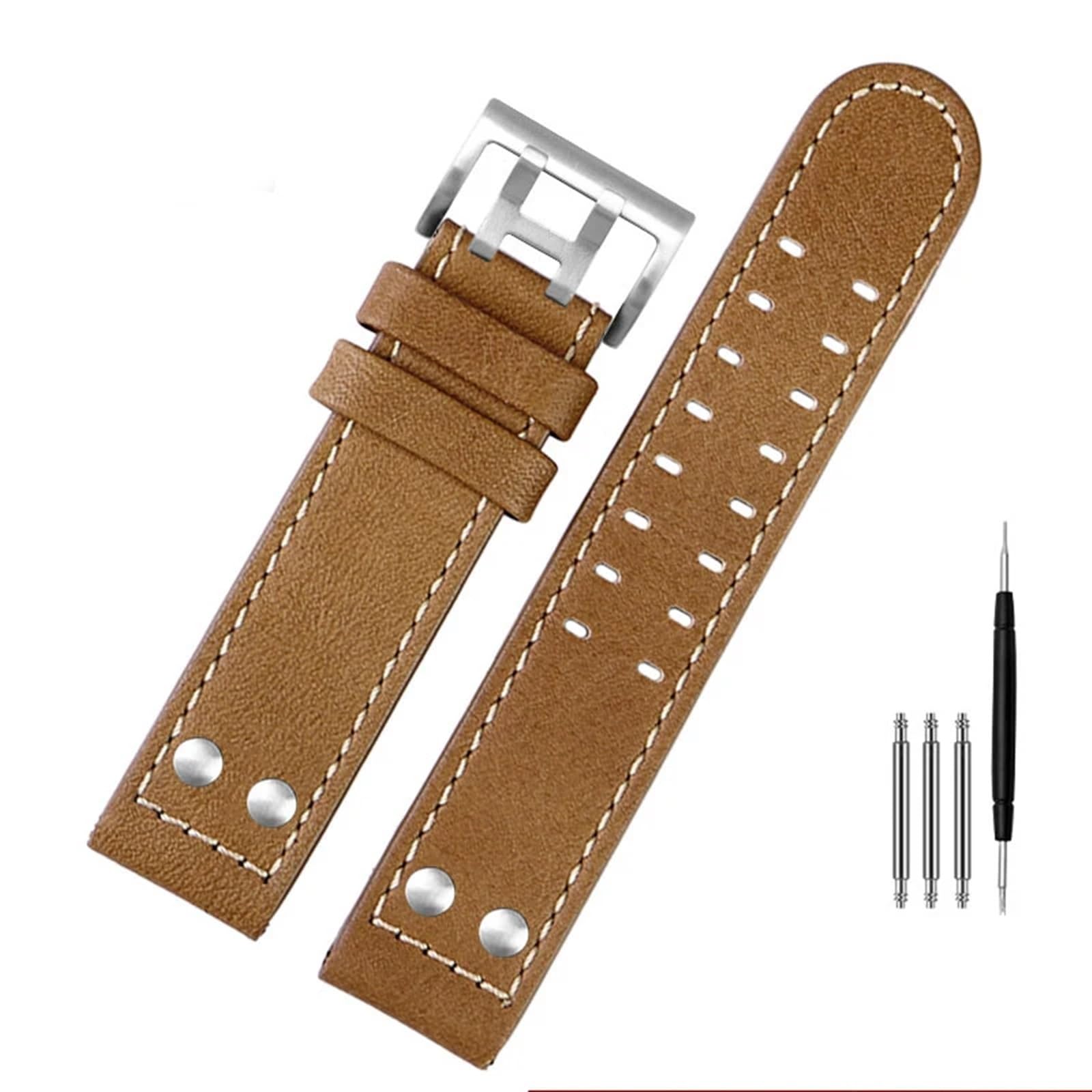 Pour Hamilton kaki aviation montre H77616533 H70615733 bracelet de montre en cuir véritable jazz field hommes bracelet de montre 20 22 Style militaire