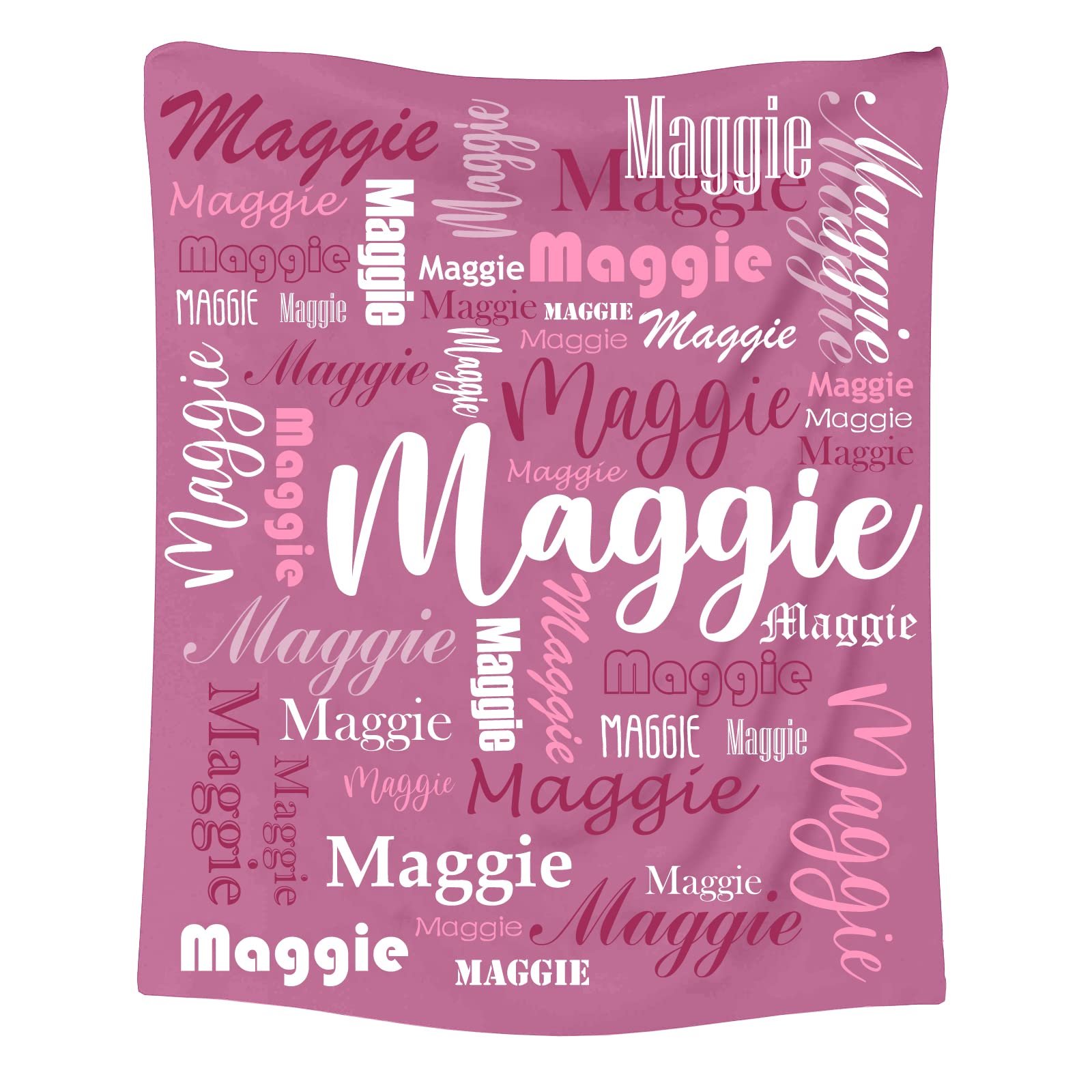 NIBESSER Personalised Baby Blanket with Names Custom Blankets Personalised Baby Gifts Customised Blanket for Boys Girls Newborn Toddlers Kids Adults Mom Dad Family Friends Dogs