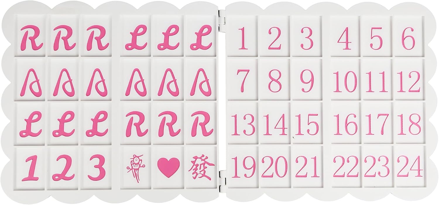 Solo Mahjong Board, Mahjong Practice Board Solo Play American Mahjong Tiles, 3D Printed Practice Rack Training Tool Portable Games Accessory (White)