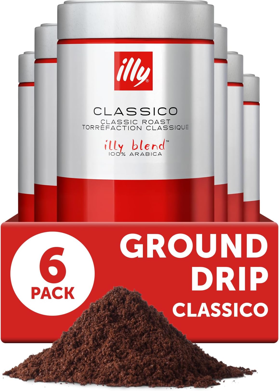 Ground Drip Coffee - Medium Roast - 8.8oz (250g) - Pack of 6