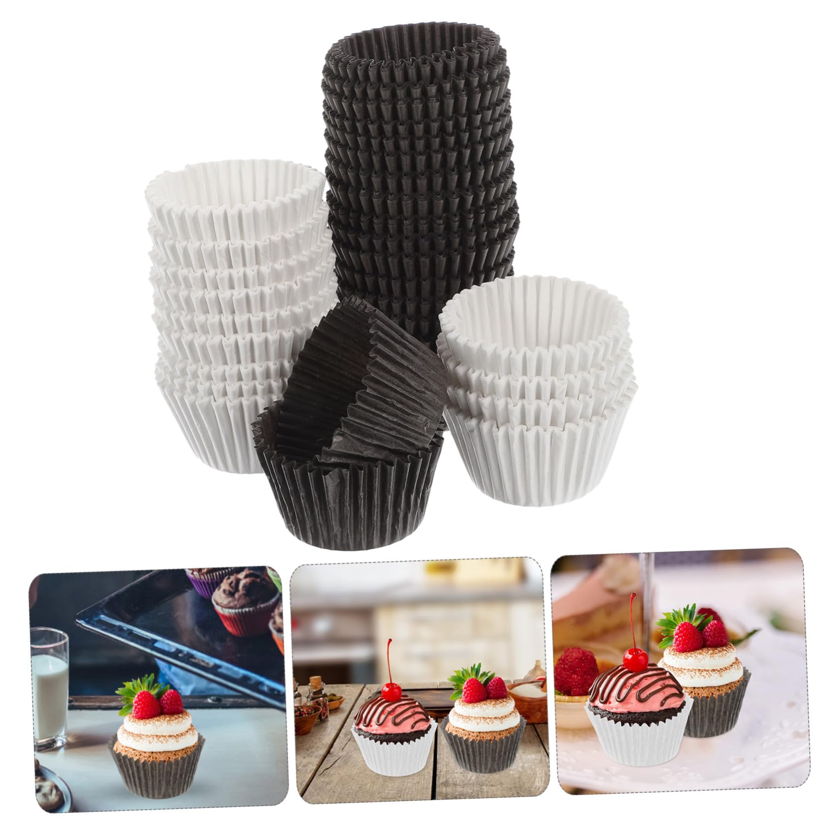 Capacillos de Papel para Hornear Grandes 1000 Piezas | Papel Antigrasa Grueso, para Snacks y Almuerzo, Apto para Dulces y Frutos Secos