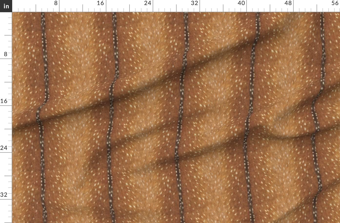 Spoonflower Fabric - Deer Hide Fawn Skin Doe Printed on Organic Cotton Sateen Fabric by The Yard - Sewing Quilting Apparel Home Decor