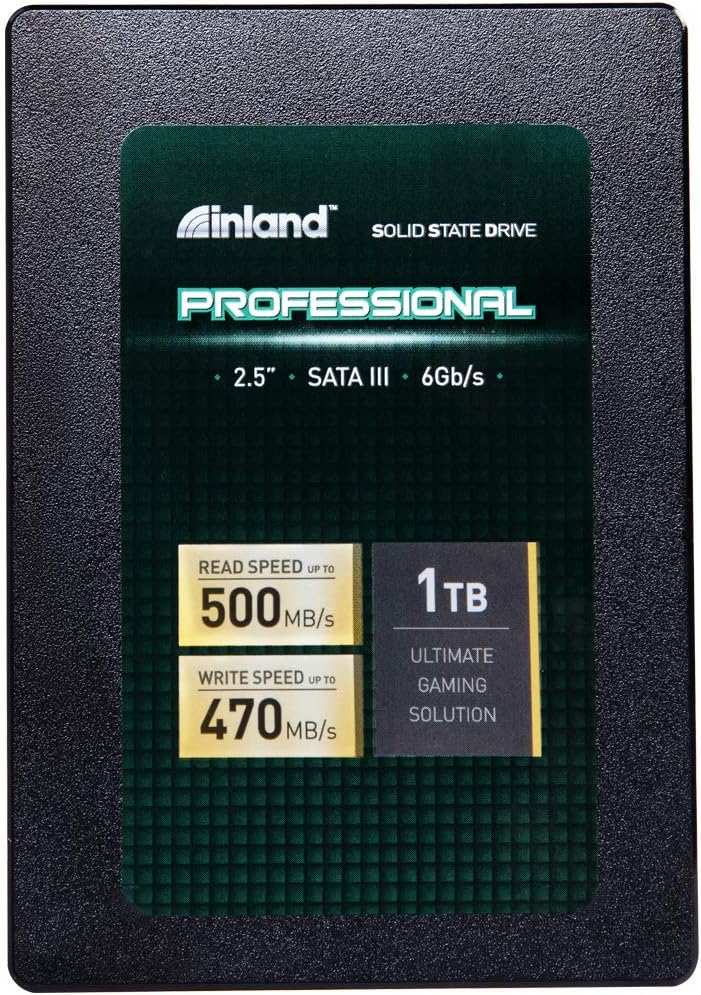 Professional 1TB SSD 3D NAND SATA III 6Gb/s 2.5" 7mm Internal Solid State Drive (1T)