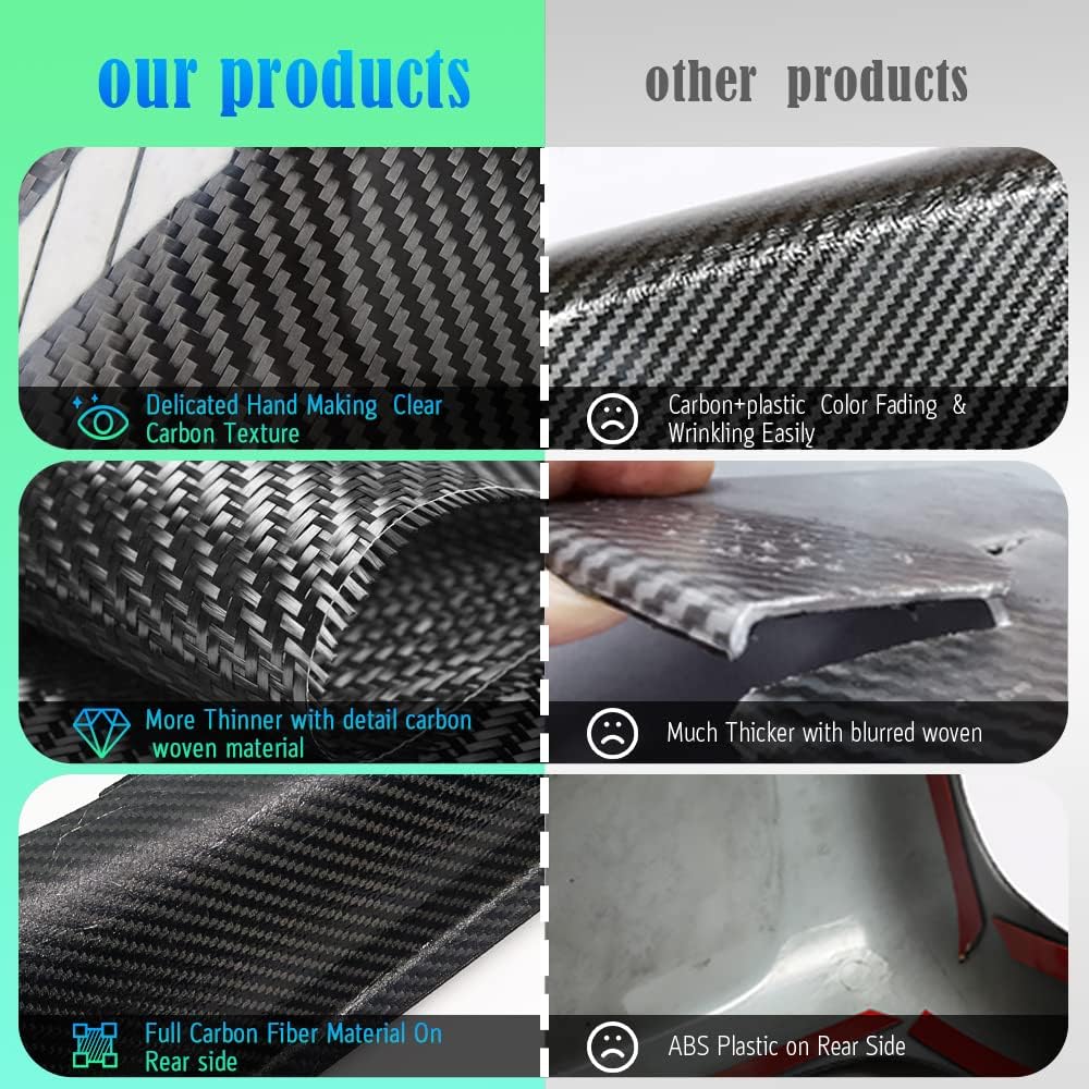 2pcs Genuine Carbon Fiber Dashboard Cover for Corvette C8 Z51 Z06 Stingray 2020 2021 2022 2023 2024 2025,for Corvette C8 Instrument Cluster Hood Panel Trim