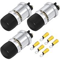 Vista 8 de DAIERTEK Interruptor de botón de arranque 12V / 24V Botón de arranque a presión impermeable 50A resistente a la intemperie momentáneo para claxon