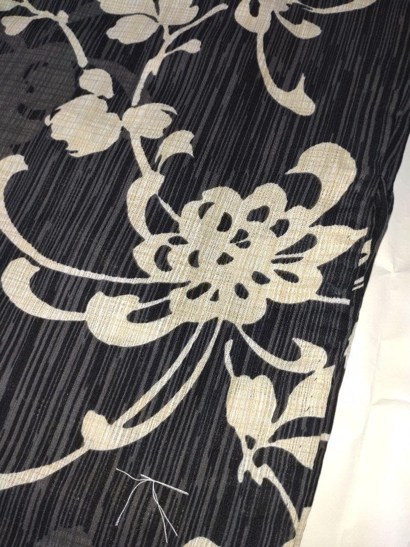 未使用 浴衣 綿麻 高級浴衣 黒 夏着物 27,500円 夏着物の一覧 -