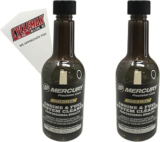 Two Pack compatible with Mercury Quickleen Engine and Fuel System Cleaner 12 oz. 8M0047931-2PACK Contains Two Quickleen Engine and Fuel System Cleaner 12 oz. and a Funnel