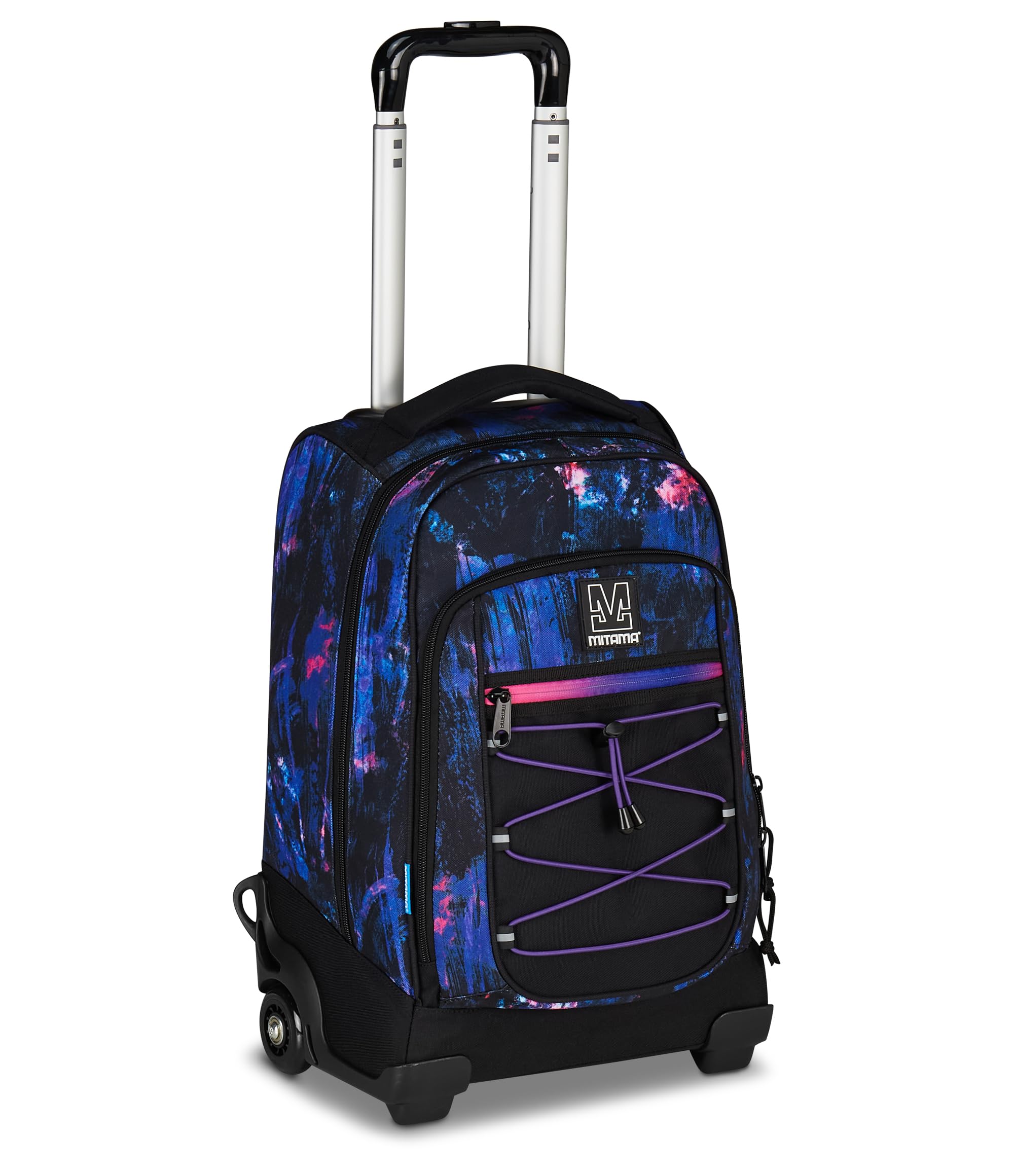 Mitama Trolley Scuola Dr.Trolley #BDBF PURPLE BLUSH, Viola, Zaino Doppio Scomparto, Spallacci a Scomparsa, Trolley Scuola Media e Superiore, Bagaglio a Mano, Ragazza