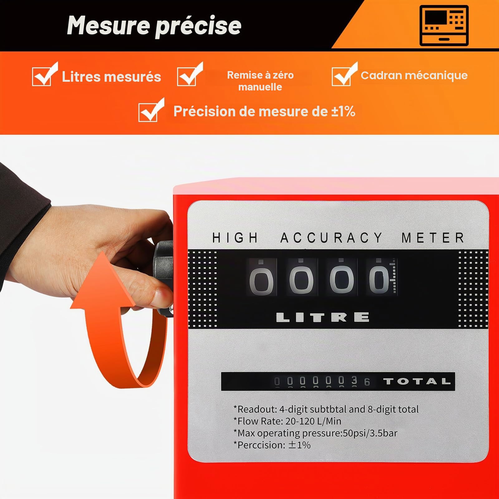 60L/min Pompe à Gasoil Electrique Pompe Diesel avec Pistolet Automatique Compteur Auto-amorçante Pompe,Buse automatique, Filtre 550W 230V
