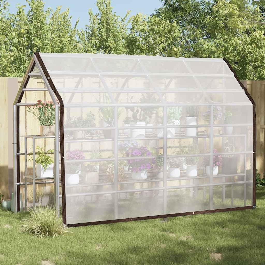 Cubierta para plantas de 3 x 6 m con ojales, lona de polietileno impermeable para invernaderos y macizos de flores, funda protectora transparente con 1 m de distancia entre ojales