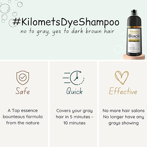 Miniatura 8 de CHESTNUT BROWN Champú de tinte para el cabello 3 en 1, champú de color para el cabello, cobertura de canas, sin amoníaco, regalo de coloración