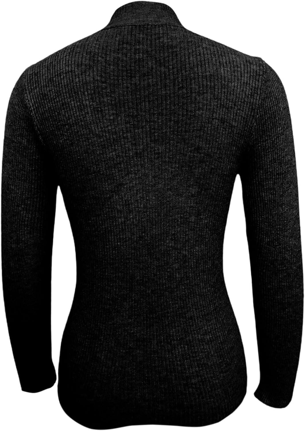 Women's Choker Neck Tops Long Sleeve Slim Fitted Y2K Shirts Going Out Club V Neck Fall Fashion Sexy Solid Blouses