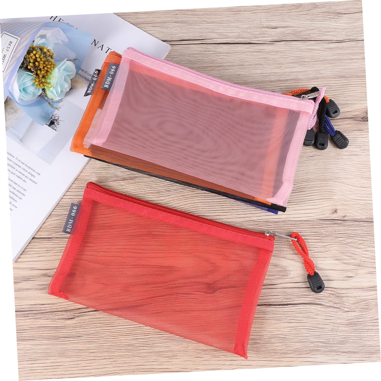 jojofuny 3 Set Borsa Con Cerniera Per Cancelleria E Accessori Per Viaggi Ufficio E Scuola 6 Pezzi * 3