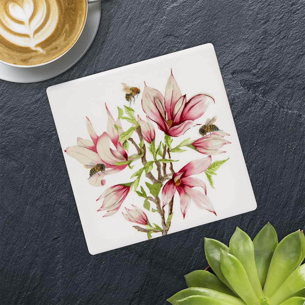 Bee-Tanical Magnolia Coaster Drinks Mat