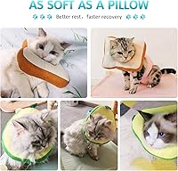 Vista 6 de Frienda 2 piezas de cono ajustable para gato, collar de recuperación de gato, conos de gatito después de cirugía, correa para el cuello de mascota