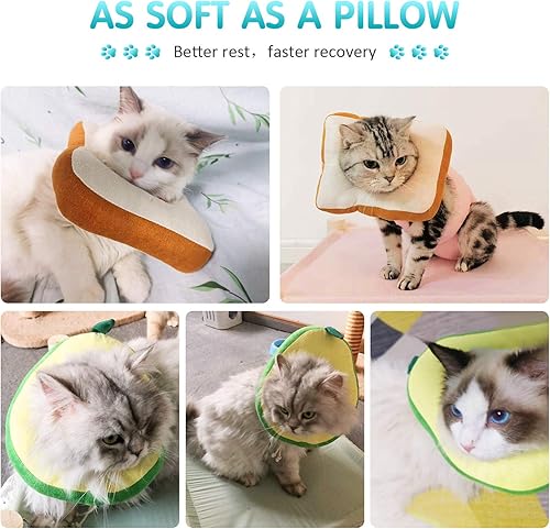 Miniatura 6 de Frienda 2 piezas de cono ajustable para gato, collar de recuperación de gato, conos de gatito después de cirugía, correa para el cuello de mascota
