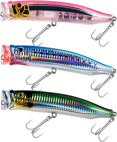 Miniatura 17 de THKFISH Señuelos para pesca de agua salada de atún para pesca de surf, lubina con ojos 3D para atún GT peces grandes, 5.9 pulgadas, 1 unidad/3