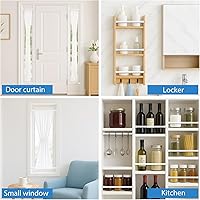 Vista 2 de AIZESI Varillas de cortina de tensión de resorte Barra de tensión corta (blanco, 8" a 12"-2Pcs)