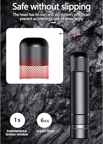 Miniatura 8 de Safehammer - Martillo de seguridad, martillo de seguridad para automóvil, martillo de cristal seguro, rompedor de ventana 2 en 1 de emergencia y