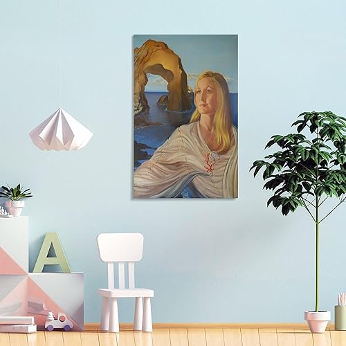 Miniatura 4 de Póster artístico de Salvador Dalí, retrato de Eva Suero Talkic, pintura sobre lienzo, póster de arte de pared, impresión de desplazamiento de