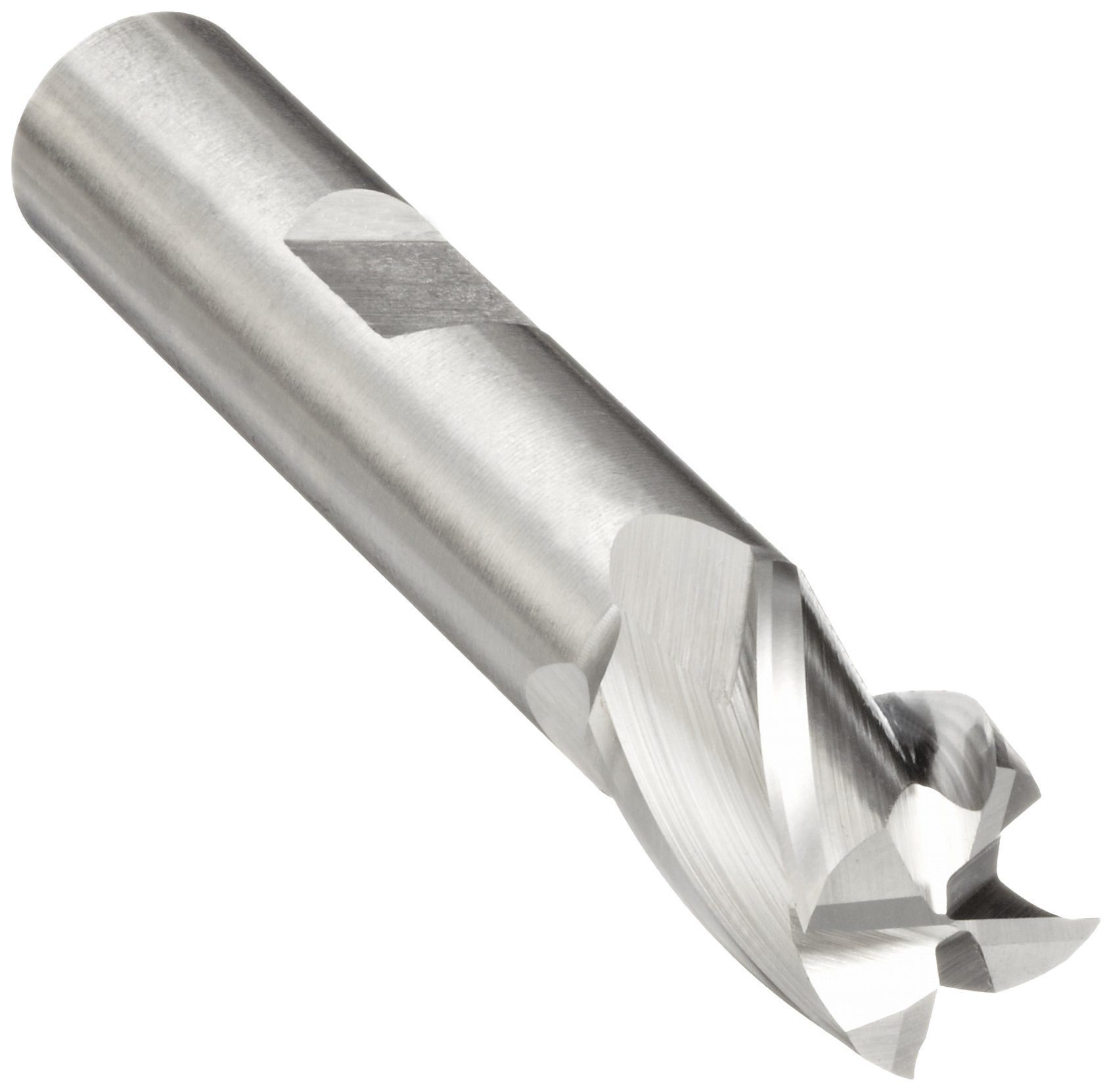 Melin Tool CCS Cobalt Steel Square Nose End Mill, Weldon Shank, Uncoated (Bright) Finish, 30 Deg Helix, 4 Flutes, 2.7500