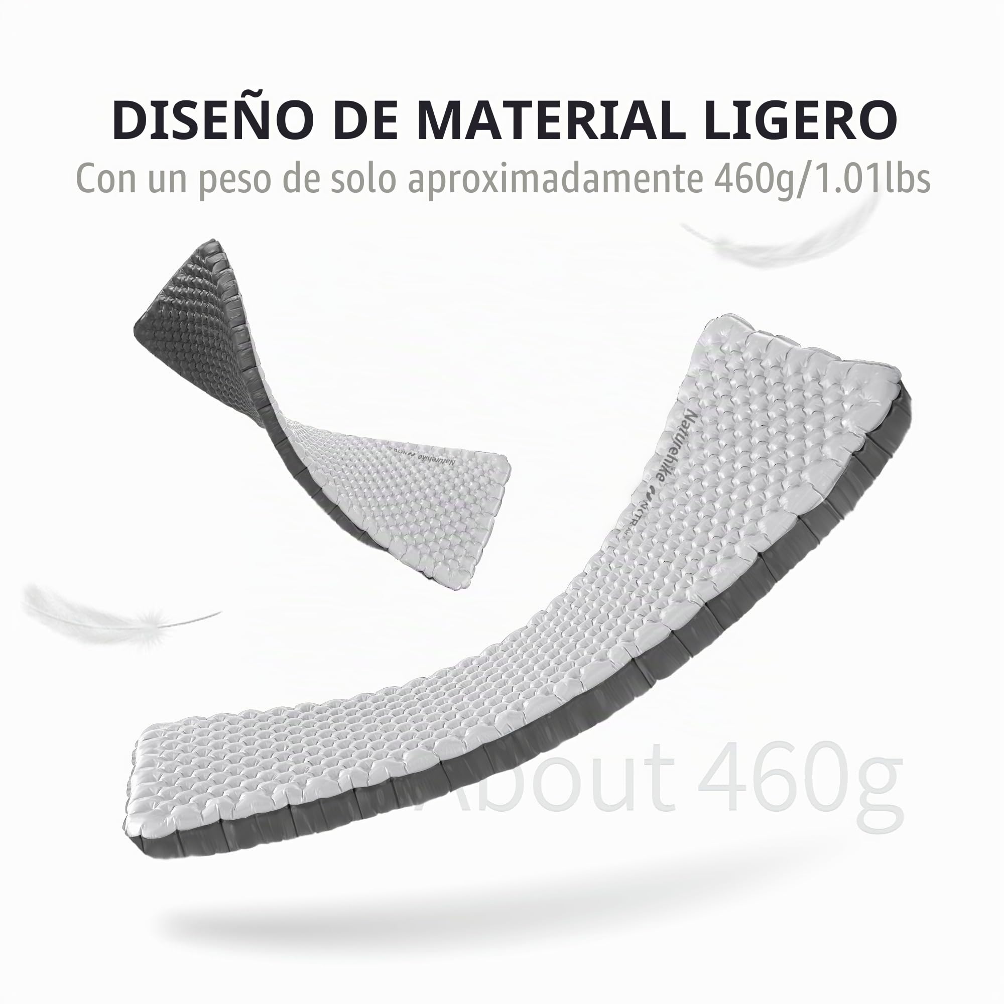 Naturehike Esterilla térmica de 6,5 R para acampar con paredes laterales, 4 estaciones, 10 cm de grosor, ultraligera, autoinflable, duradera, con bolsa inflable
