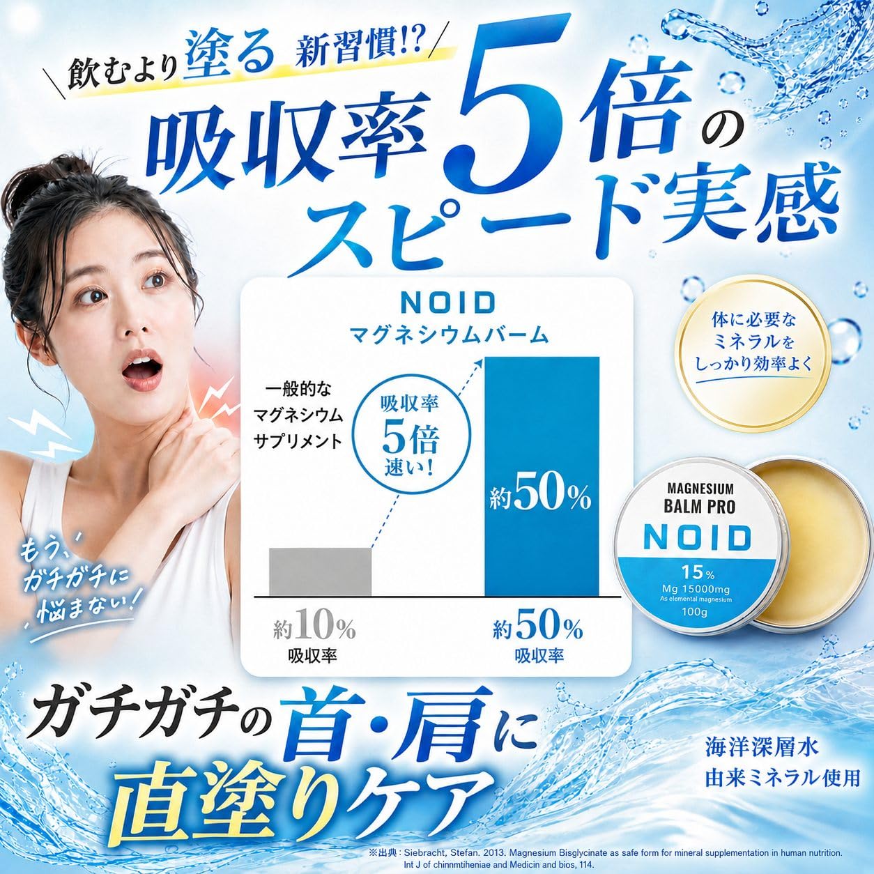 Amazon | 【医師監修/特許技術】NOID マグネシウムバーム［90日分］高