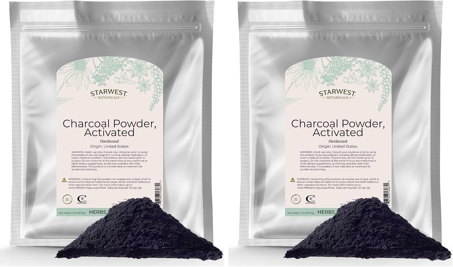 Starwest Botanicals Activated Charcoal Powder, 2 Pounds